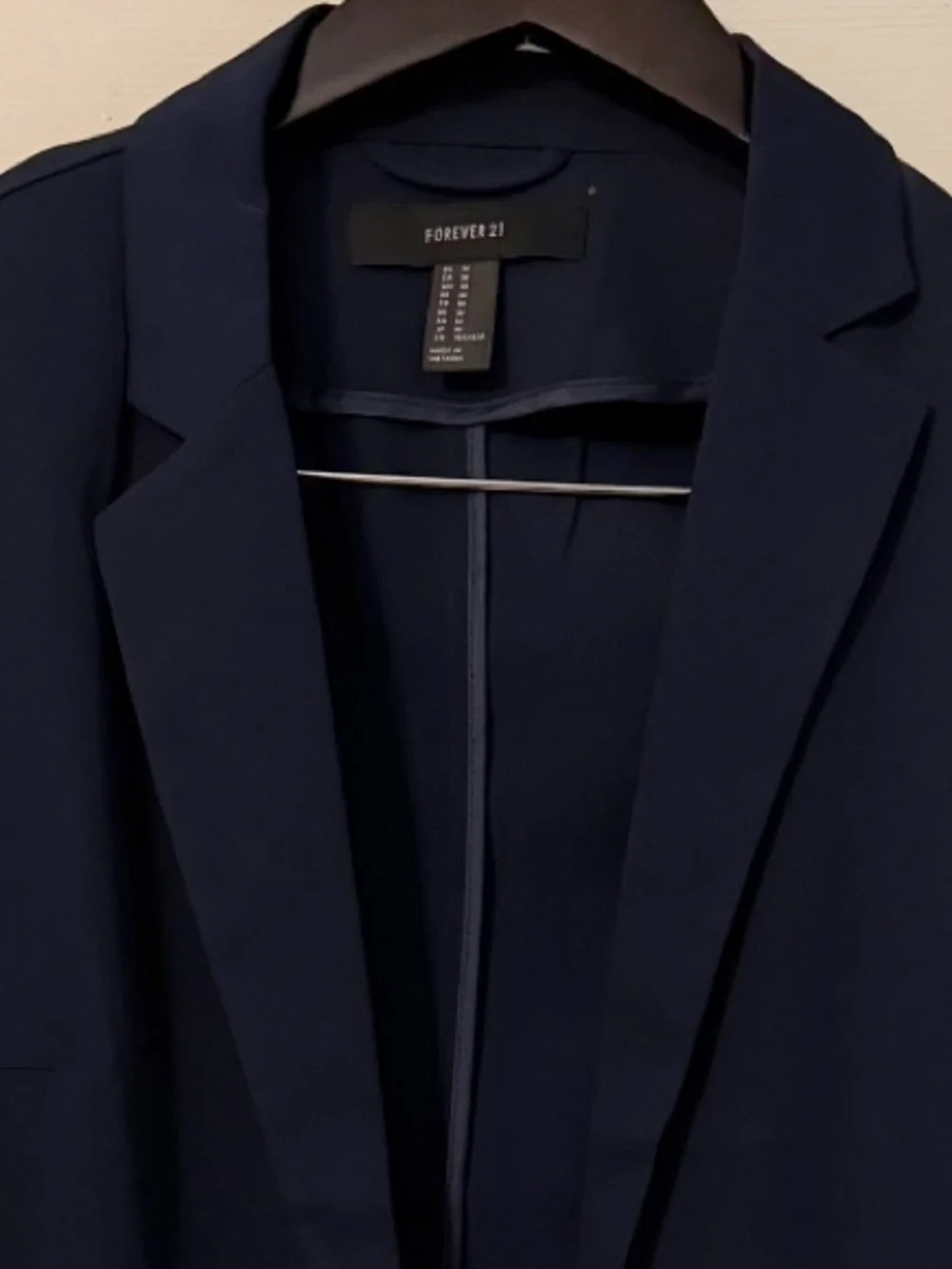 Forever 21 Dark Navy Open-Front Blazer